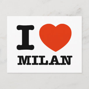 I love Milan Postcard