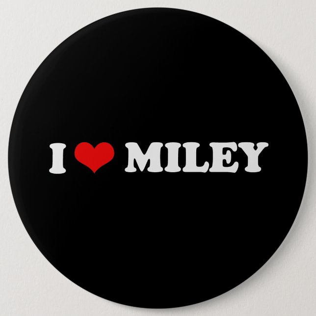 I LOVE MILEY 6 CM ROUND BADGE (Front)