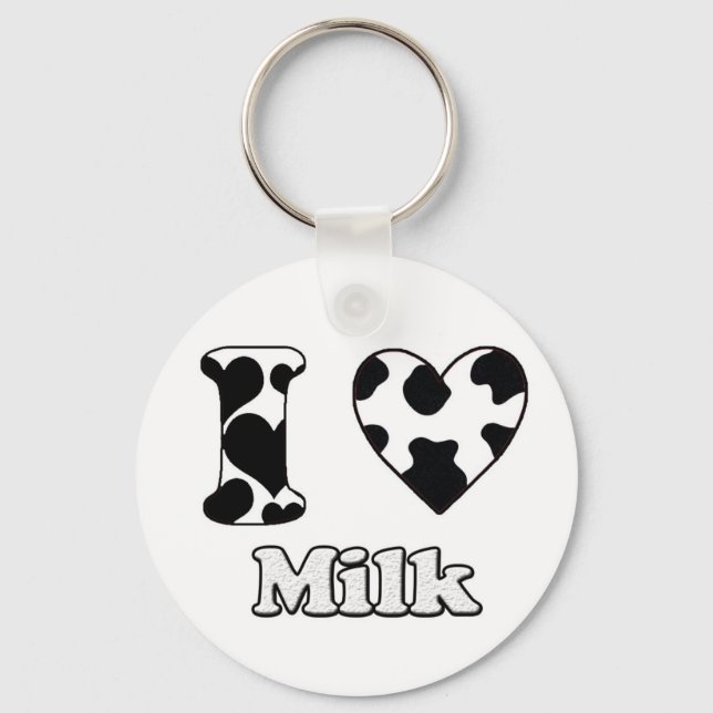 I love Milk Key Ring (Front)