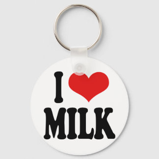 I Love Milk Key Ring