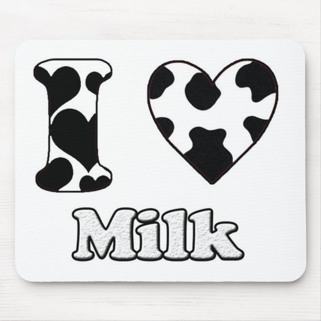 I love Milk Mouse Pad (Front)