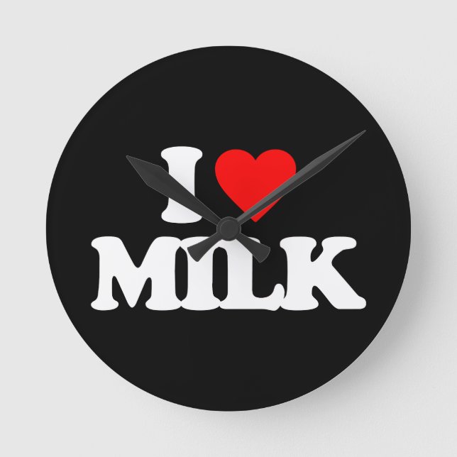 I LOVE MILK ROUND CLOCK (Front)