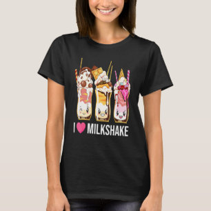 I Love Milkshake Cone Chocolate Dessert Sweet Toot T-Shirt