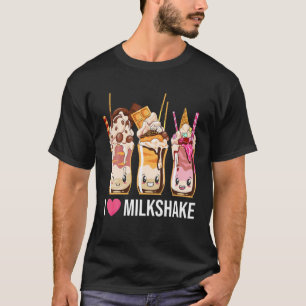 I Love Milkshake Cone Chocolate Dessert Sweet Toot T-Shirt