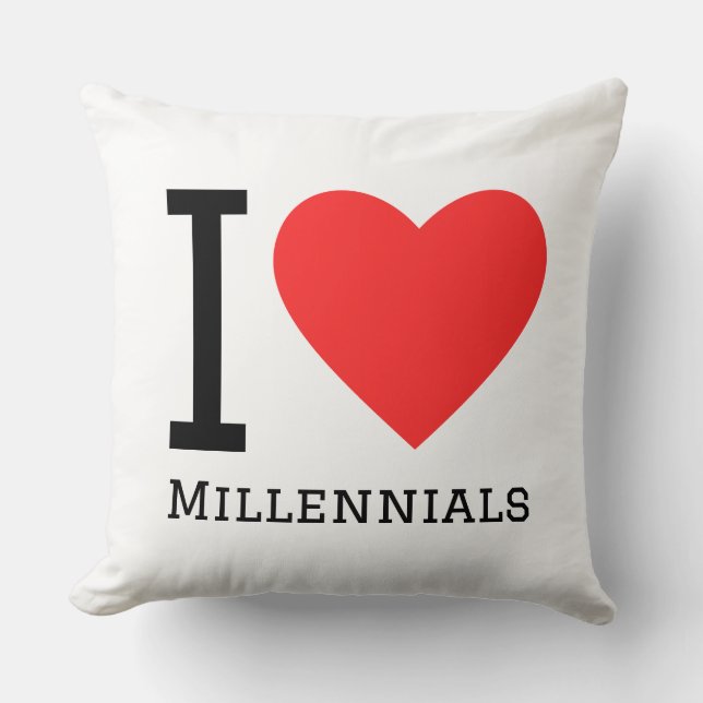 I love millennials cushion (Front)