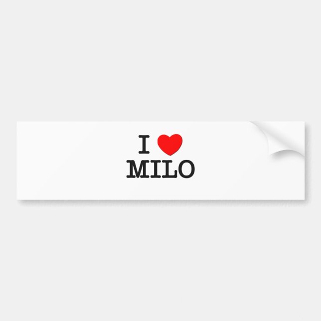 I Love Milo Bumper Sticker (Front)