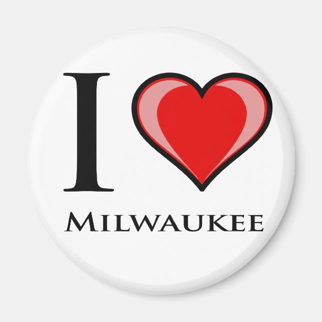 I Love Milwaukee Magnet (Front)