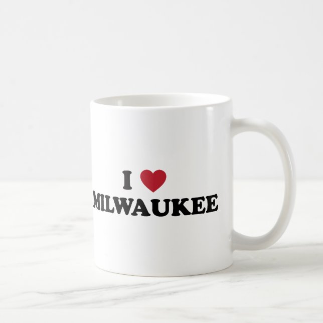 I Love Milwaukee Wisconsin Coffee Mug (Right)