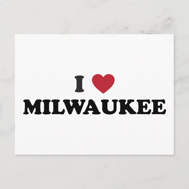 I Love Milwaukee Wisconsin Postcard (Front)