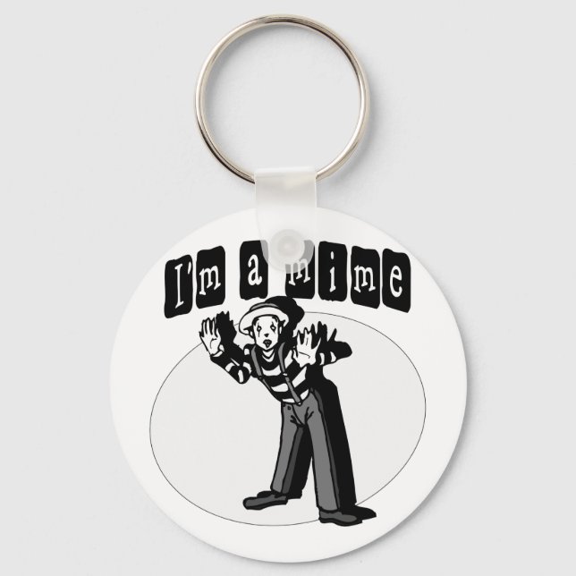 I Love Mimes Key Ring (Front)