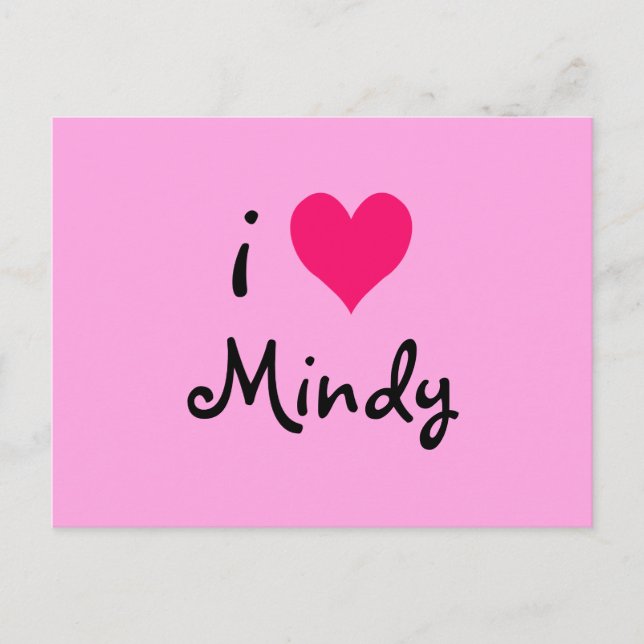 I Love Mindy Postcard (Front)
