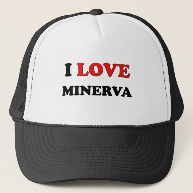 I Love Minerva Trucker Hat (Front)