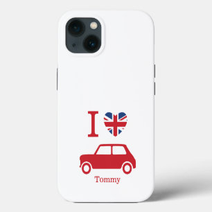 I love Mini Coopers - Blue - Personalised Case-Mat iPhone 13 Case