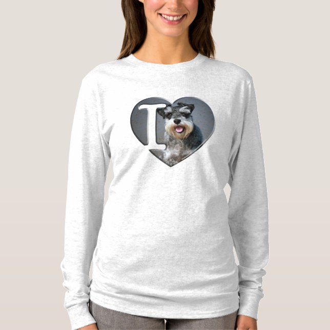 I Love Mini Schnauzers - T-Shirt (Front)