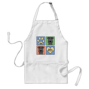 I Love Miniature Schnauzers Standard Apron