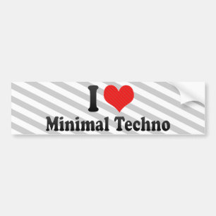 I Love Minimal Techno Bumper Sticker