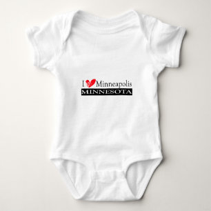 I Love Minneapolis Minnesota Baby Bodysuit