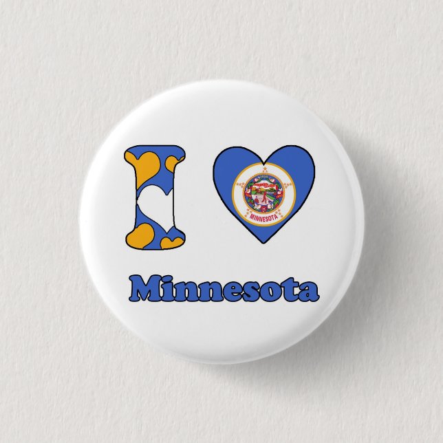 I love Minnesota 3 Cm Round Badge (Front)