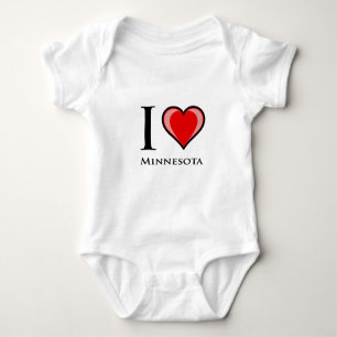 I Love Minnesota Baby Bodysuit