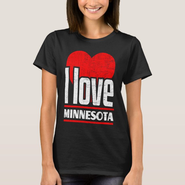 I Love Minnesota Best Home State  I Heart Minnesot T-Shirt (Front)