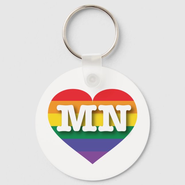 I love Minnesota Gay Pride Key Ring (Front)