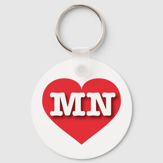 I love Minnesota - MN red heart Key Ring (Front)