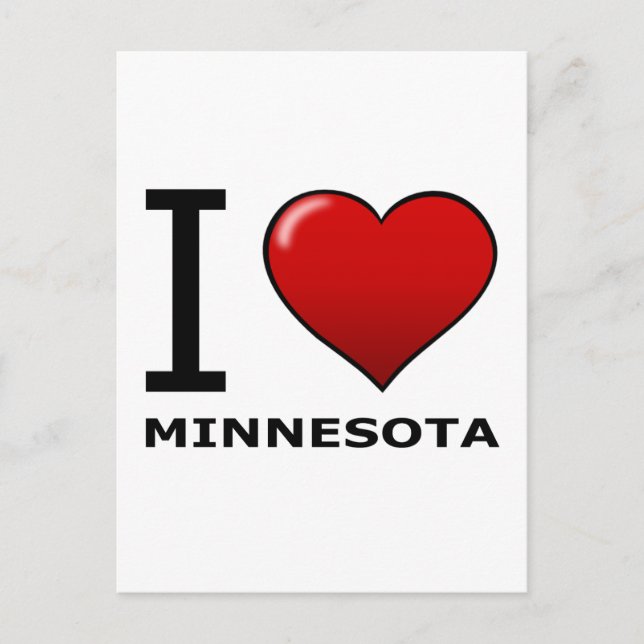 I LOVE MINNESOTA POSTCARD (Front)