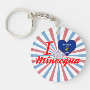 I Love Minocqua, Wisconsin Key Ring