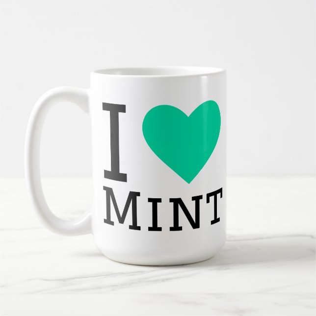 I love mint coffee mug (Left)