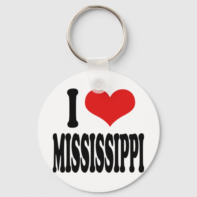 I Love Mississippi Key Ring (Front)