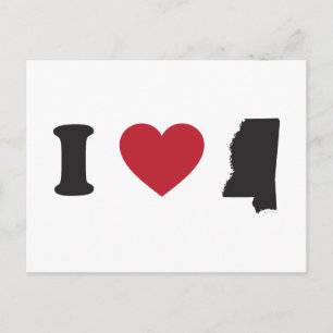I Love Mississippi Postcard