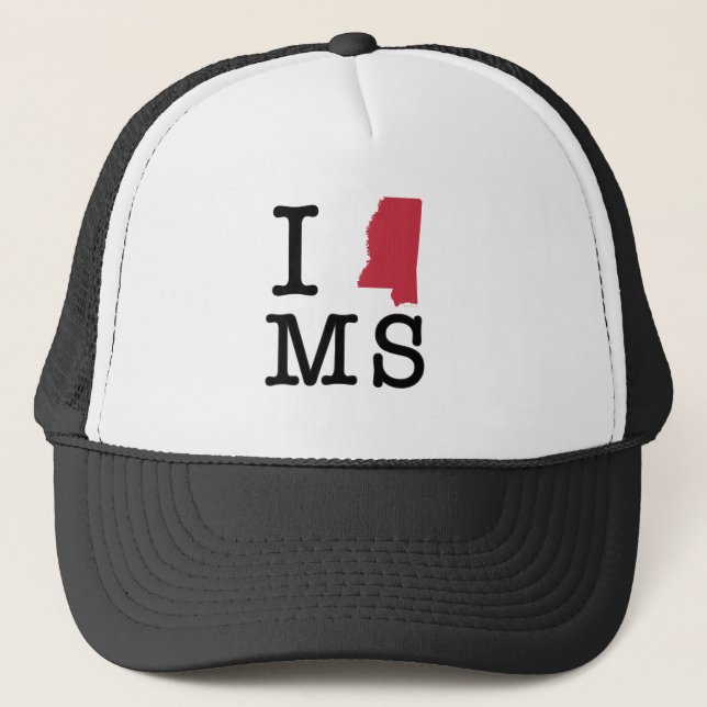 I Love Mississippi Trucker Hat (Front)
