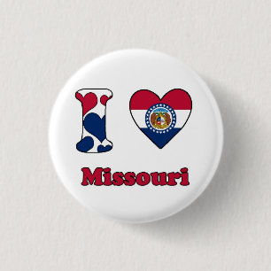 I love Missouri 3 Cm Round Badge