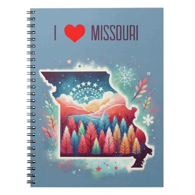 I Love Missouri Christmas Winter Notebook (Front)