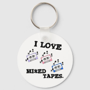 I Love Mixed Tapes Key Ring
