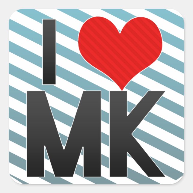 I Love MK Square Sticker (Front)