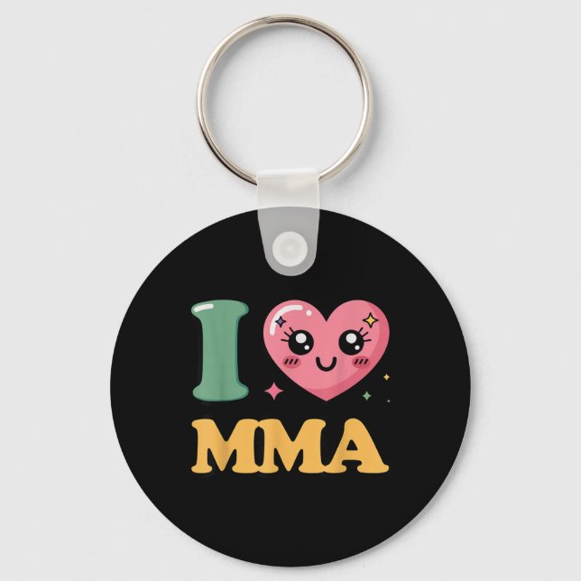I Love MMA Key Ring (Front)