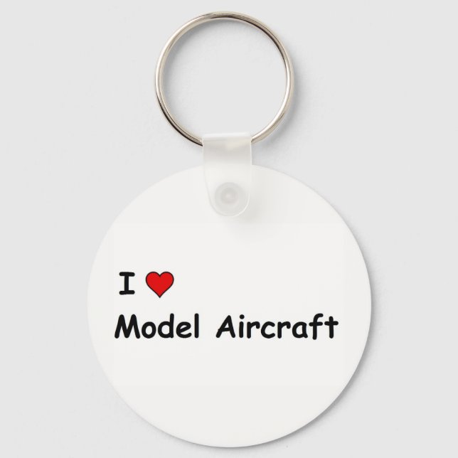 I Love Model Aircraft Key Ring (Front)