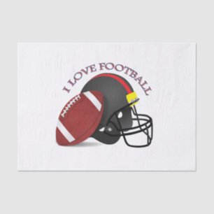 I love modern elegant trendy football tissue paper