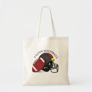 I love modern elegant trendy football tote bag
