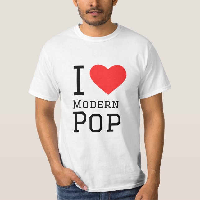 I love modern pop square sticker T-Shirt (Front)