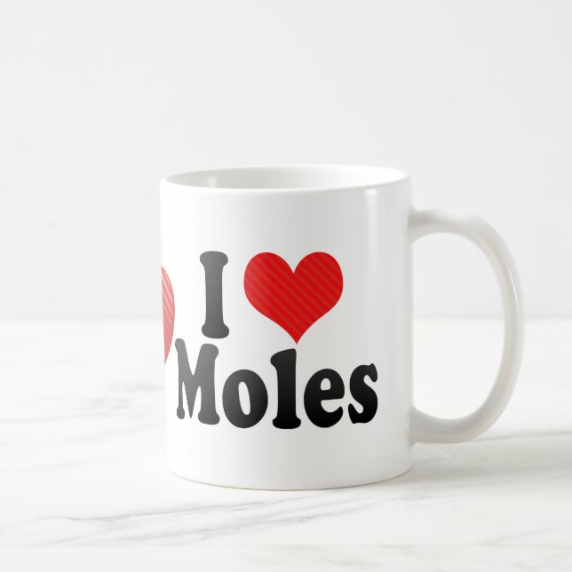 I Love Moles Coffee Mug (Right)