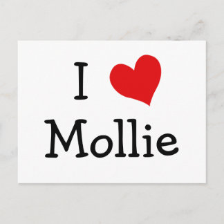 I Love Mollie Postcard