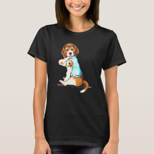 I Love Mom Beagle Harrier Tattooed T-Shirt