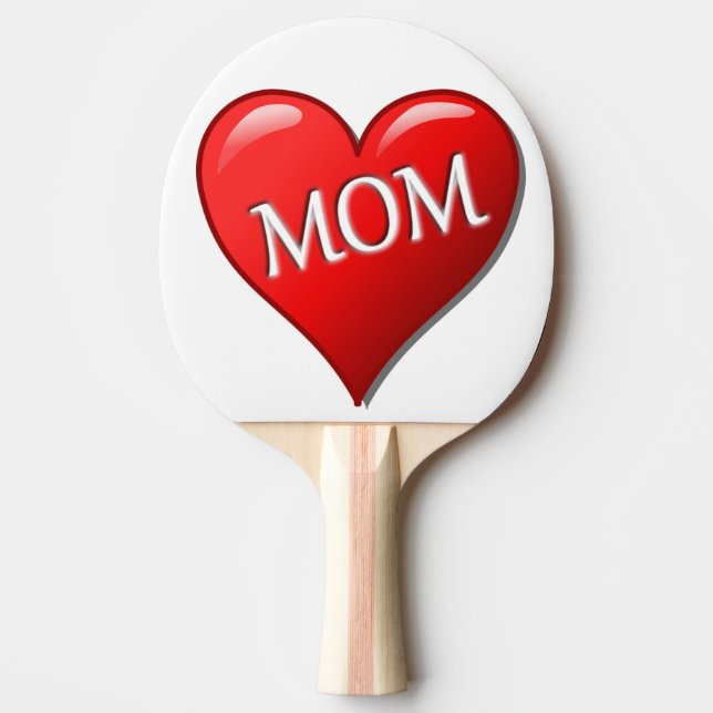 I LOVE MOM PING PONG PADDLE (Front)