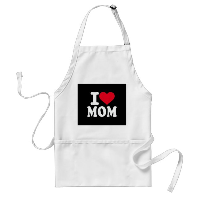 I Love Mom Standard Apron (Front)