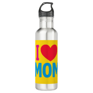 " I LOVE MOM " WATER BOTTLE