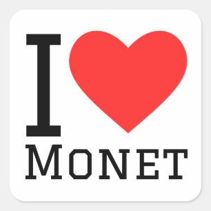 I love Monet Square Sticker