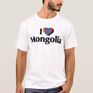 I Love Mongolia Flag T-Shirt