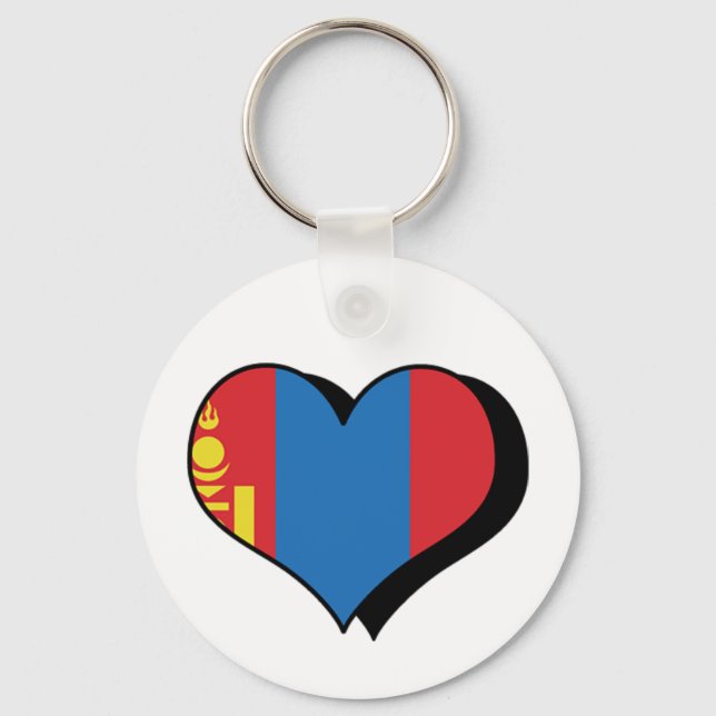 I Love Mongolia Keychain (Front)